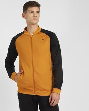 hustle zip-front track jacket