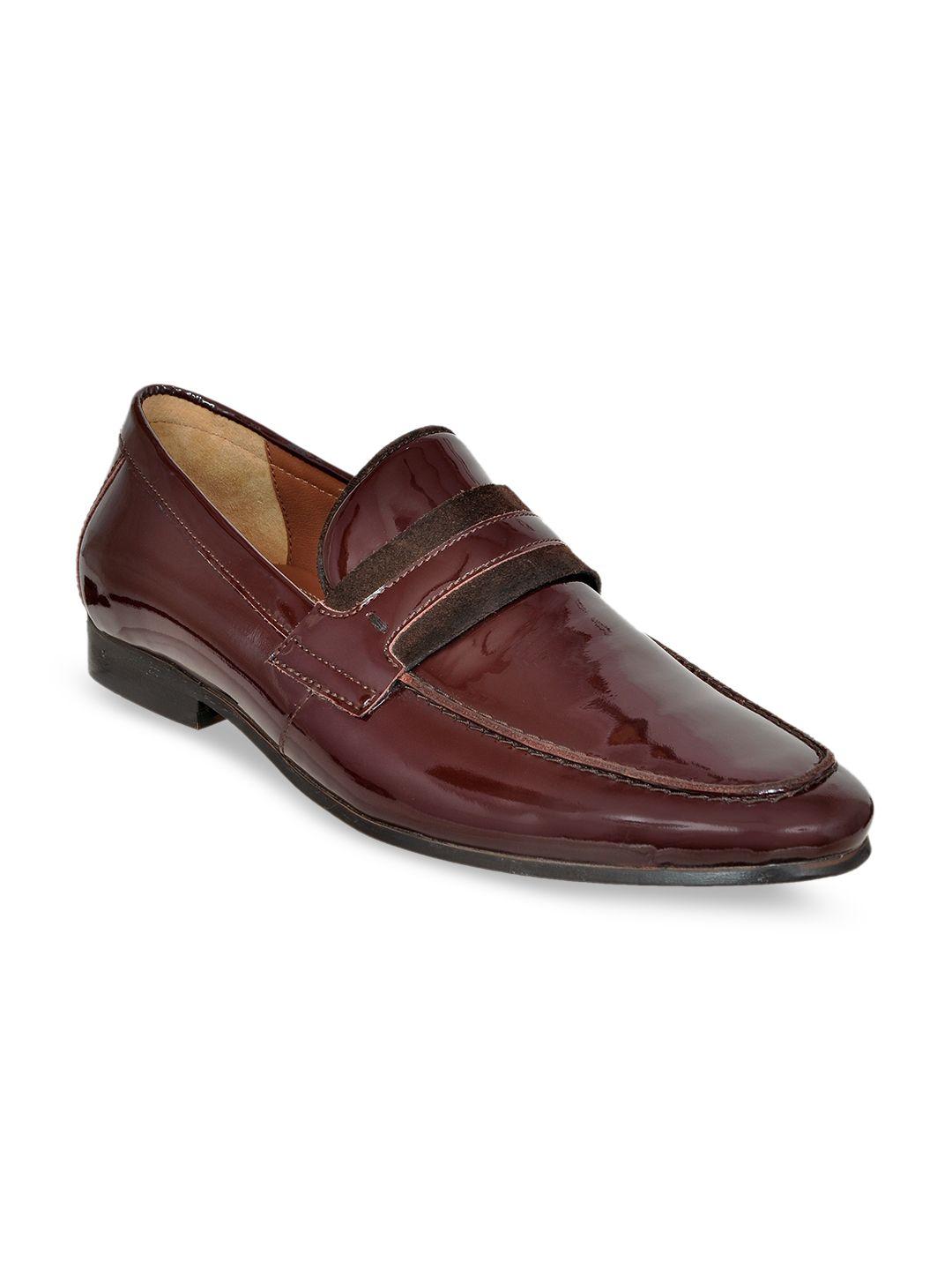 hx london men patent leather formal slip on mocassins