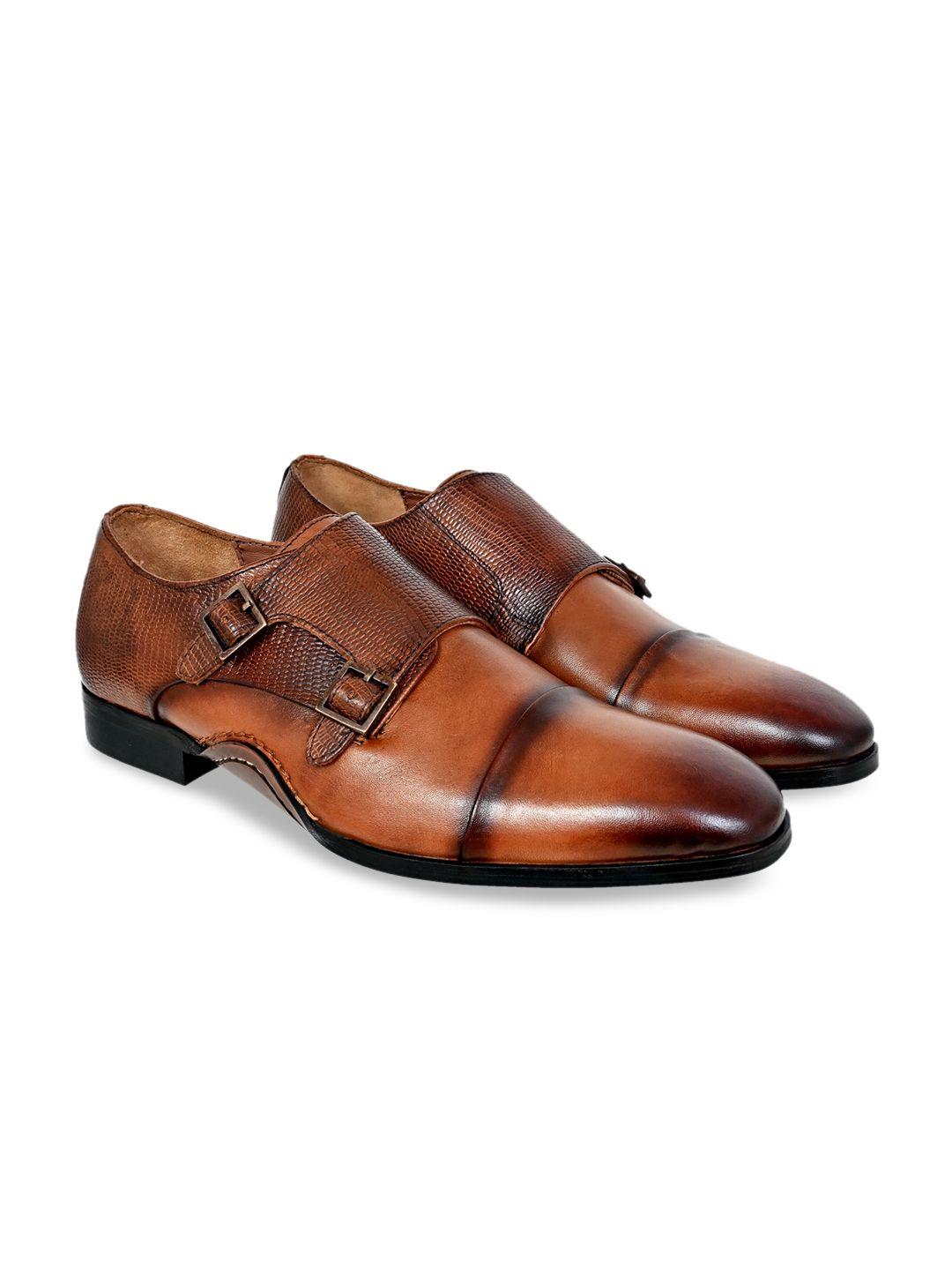 hx london leather double monk formal shoes