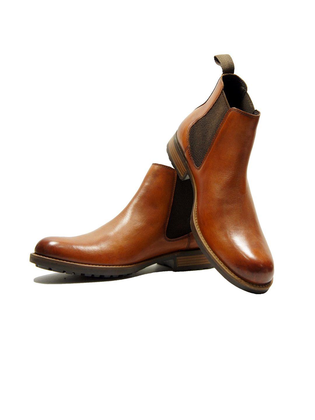 hx london men slip on chelsea leather boots