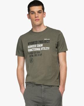 hybrid project typography print crew-neck t-shirt