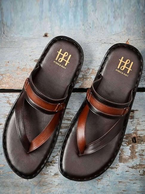 hydes n hues men's brown thong sandals