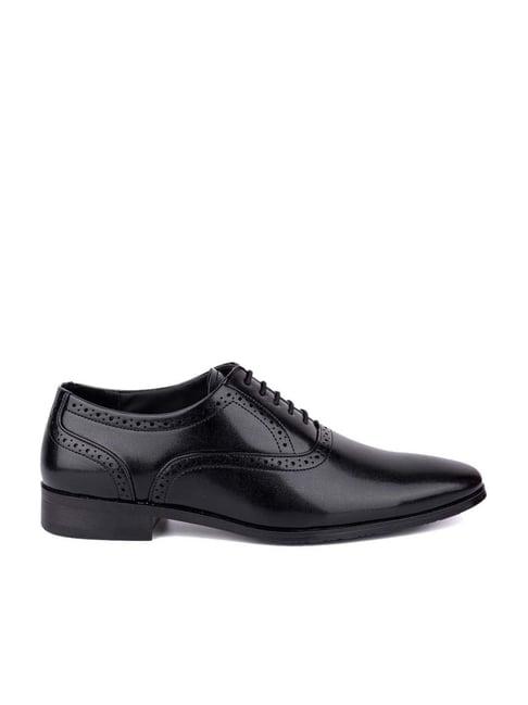 hydes n hues men's ink black oxford shoes