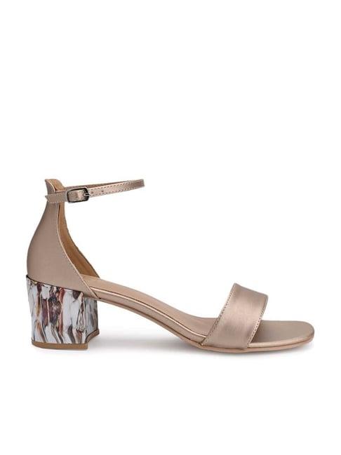 hydes n hues women's gold ankle strap sandals