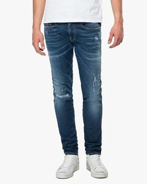 hyperflex stretch mid-wash slim fit jeans