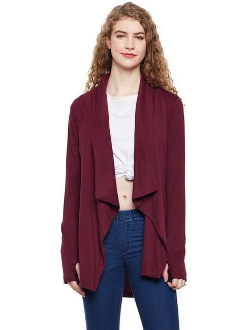 hypernation burgundy cotton shrug