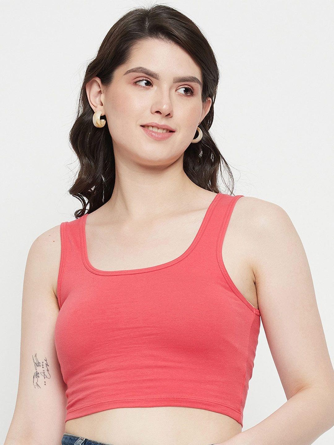 hypernation ribbed fitted crop top