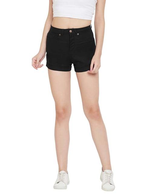 hypernation black cotton shorts