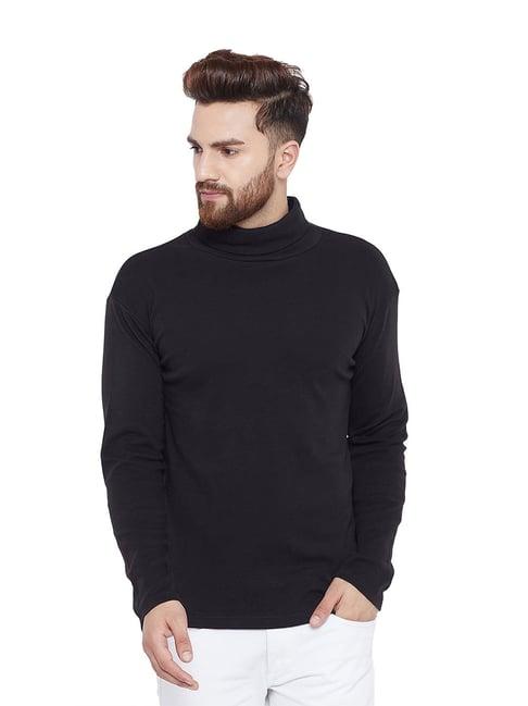 hypernation black high neck t-shirt