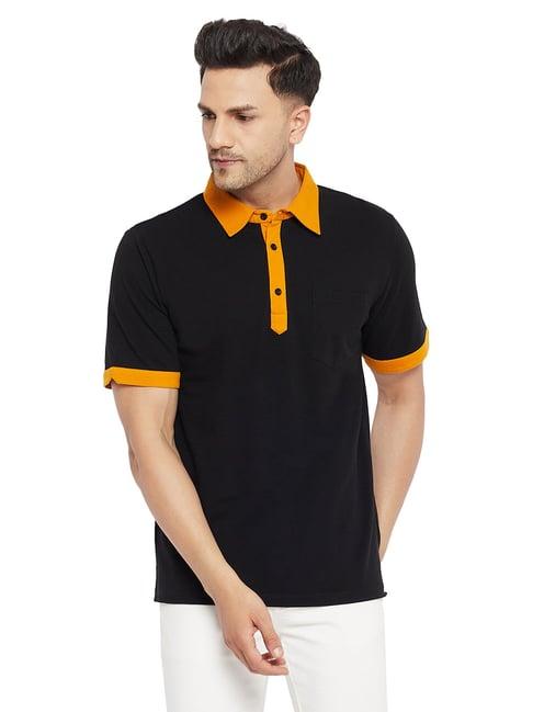 hypernation black polo t-shirt