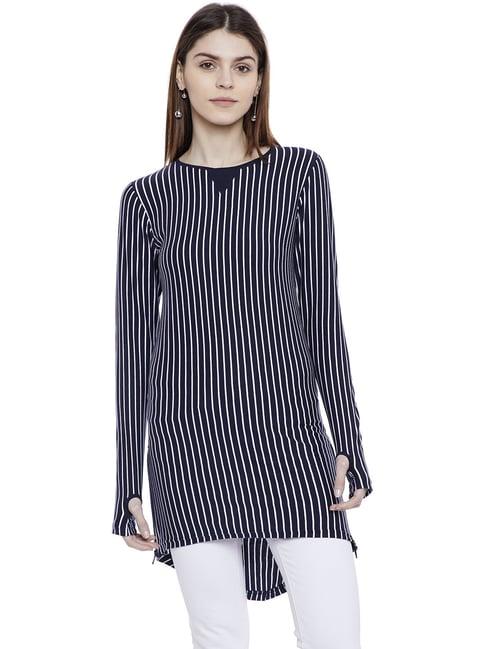 hypernation blue & white striped tunic