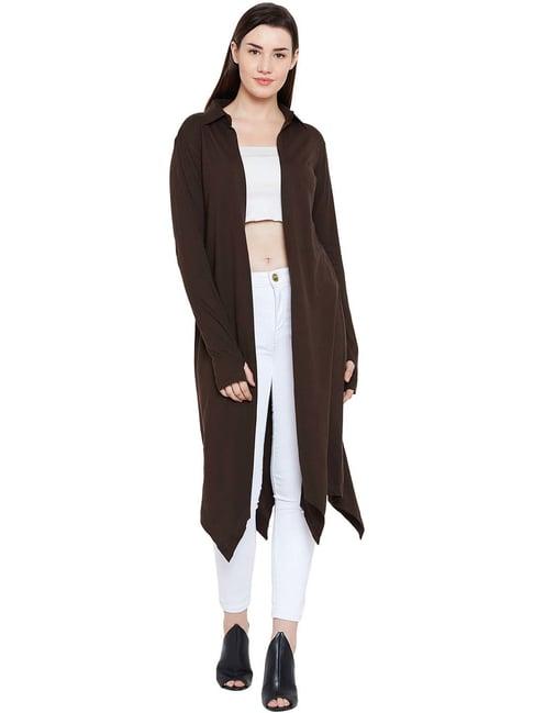 hypernation brown cotton shrug