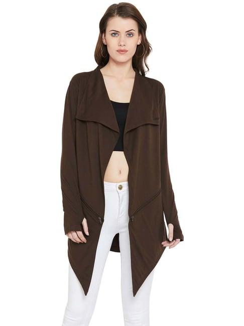 hypernation brown cotton shrug