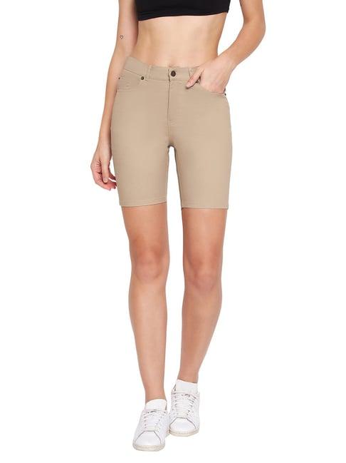 hypernation khaki high rise shorts