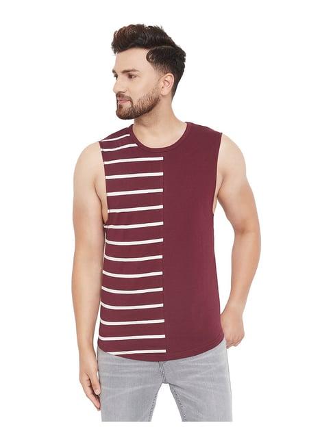 hypernation maroon crew cotton t-shirt