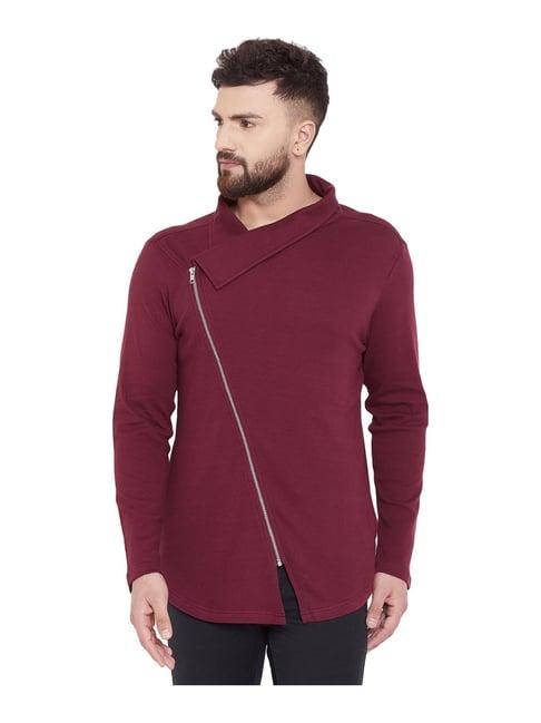 hypernation maroon slim fit t-shirt