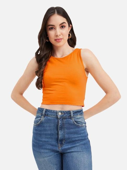 hypernation orange crop top