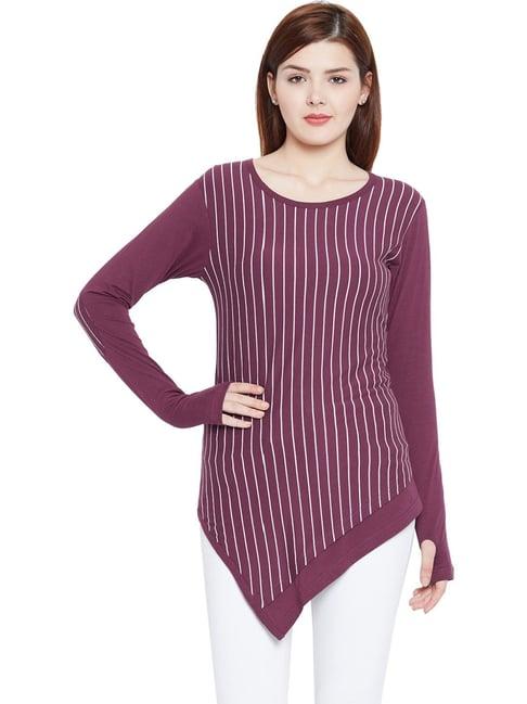 hypernation purple & white striped tunic