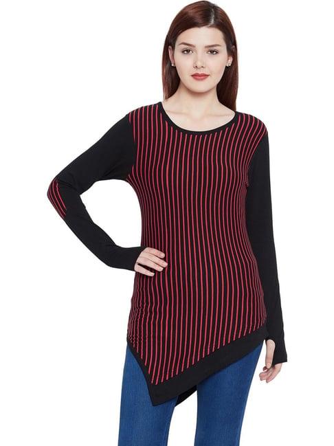 hypernation red & black striped tunic