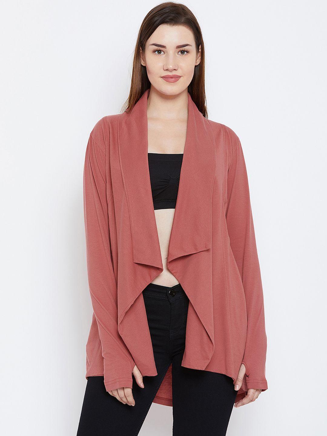 hypernation rust solid open front shrug