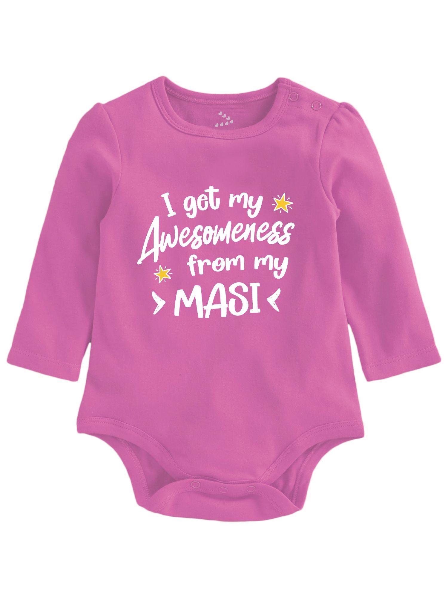 i get my awesomeness from my masi newborn baby romper masi & baby theme