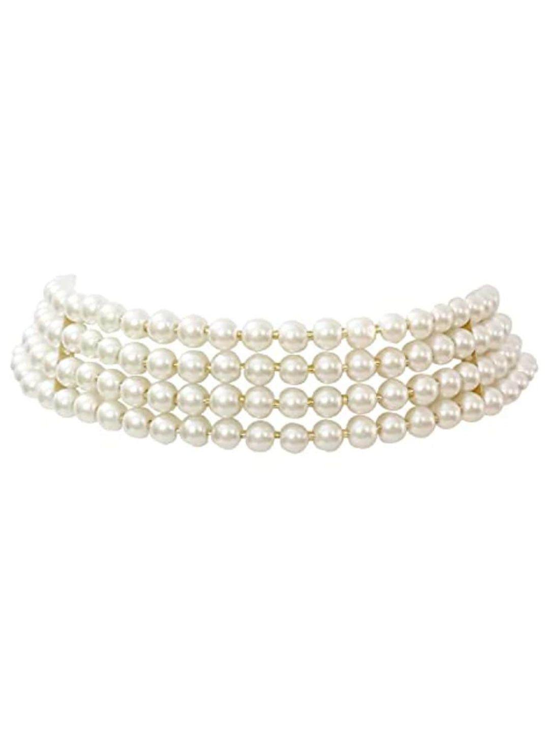 i jewels gold-plated artificial beads choker necklace