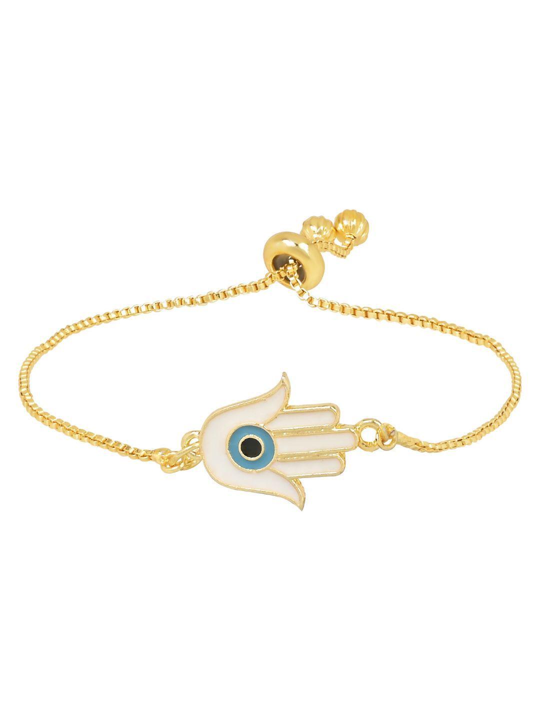 i jewels gold-plated evil eye charm bracelet
