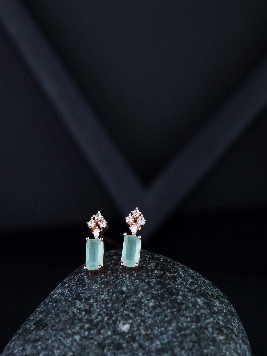 i jewels rose gold plated studs earrings