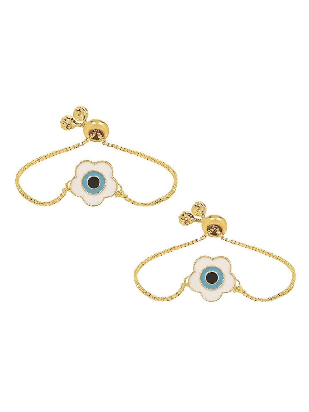 i jewels set of 2 gold-plated charm bracelet