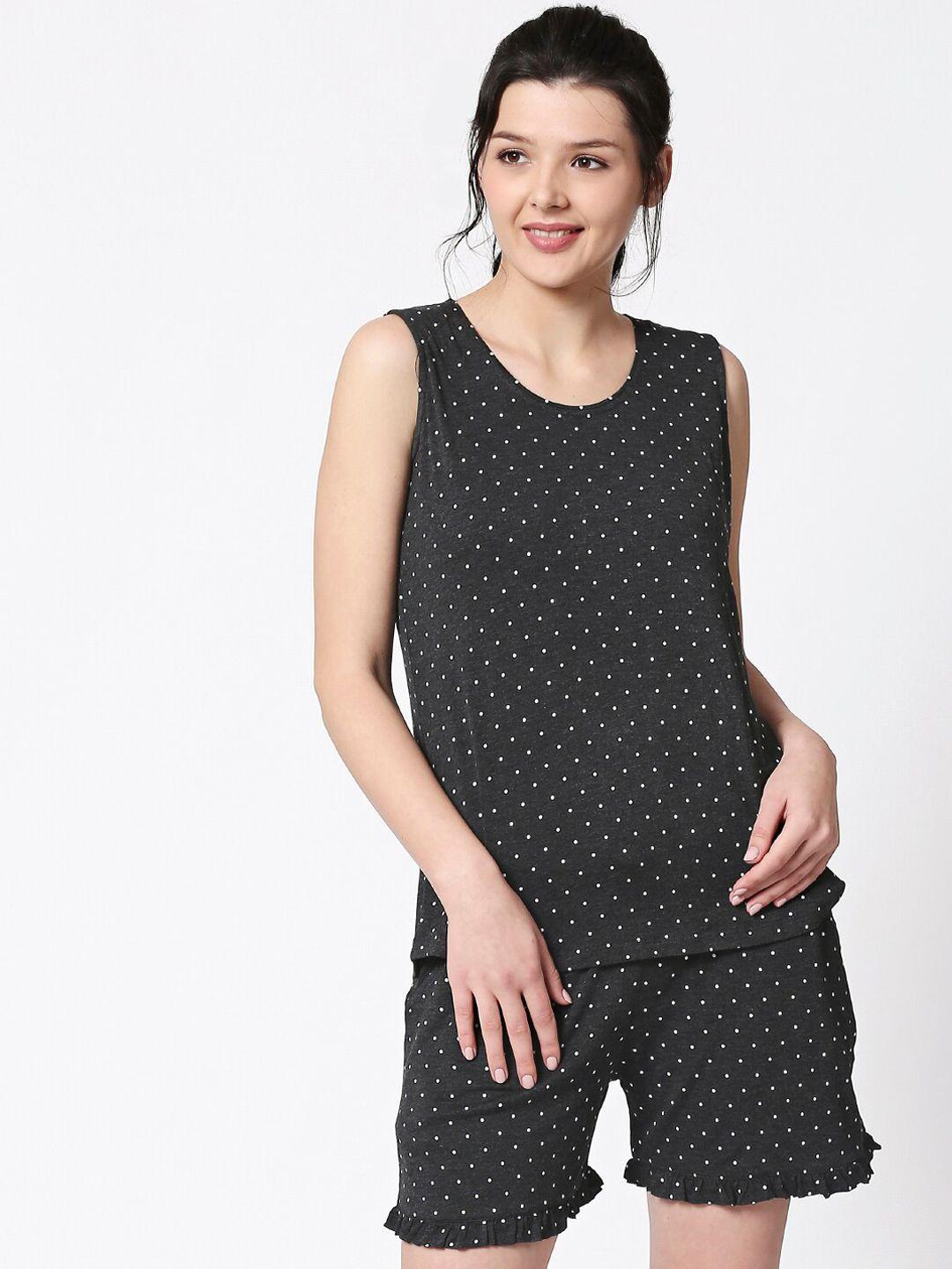 i like me polka dots printed night suit