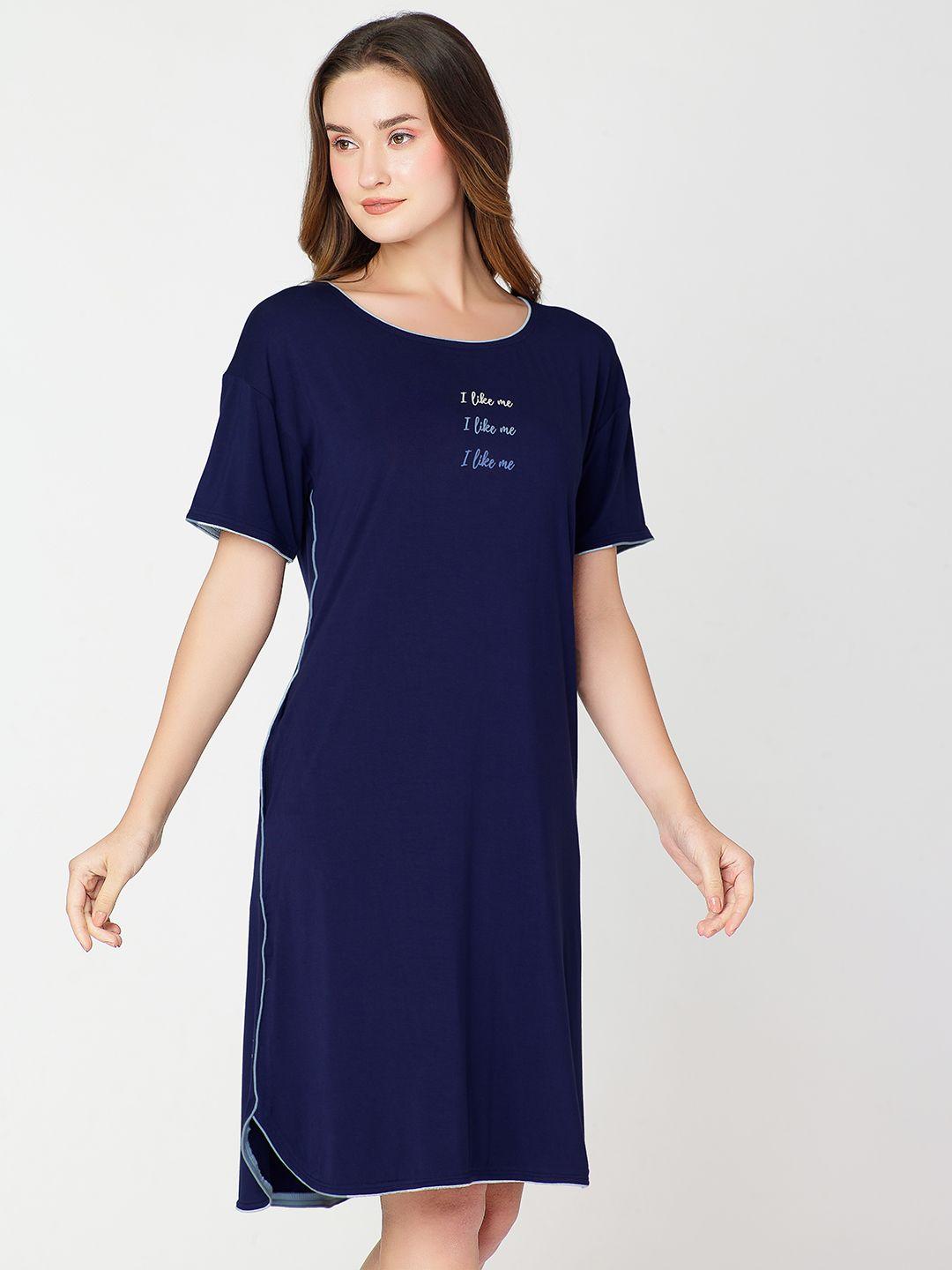 i like me typography printed nightdress