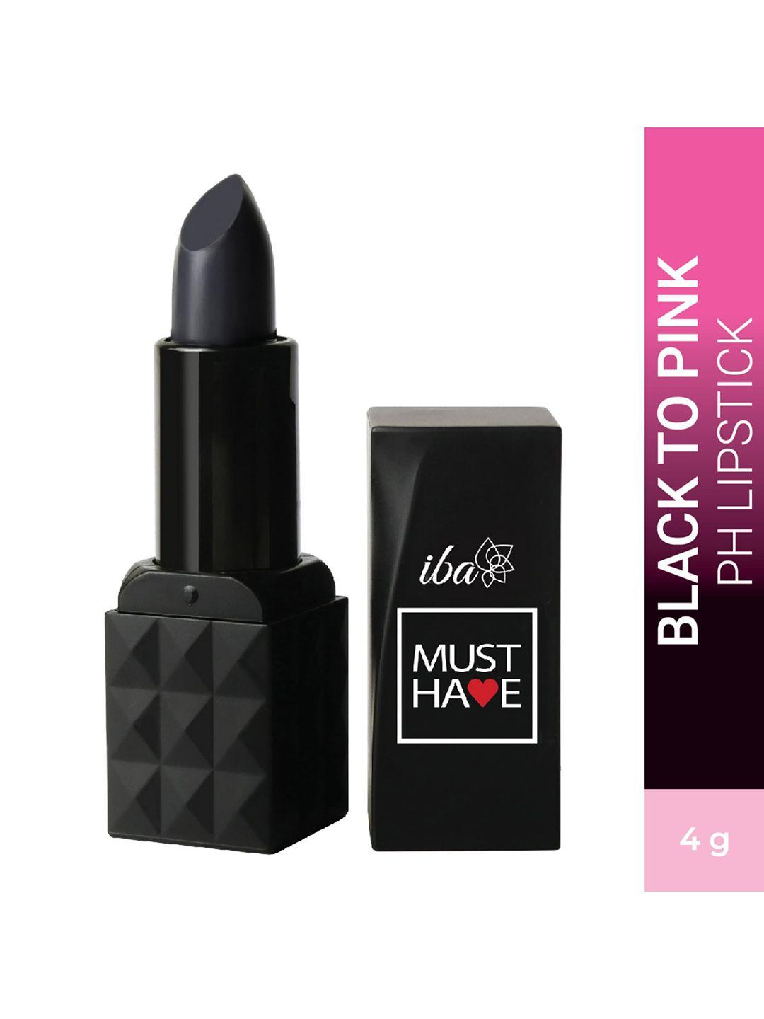 iba must have colour change ph bullet lipstick 4g - black to pink