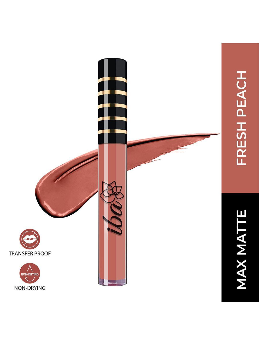 iba maxx matte liquid lipstick fresh peach - 2.6 ml