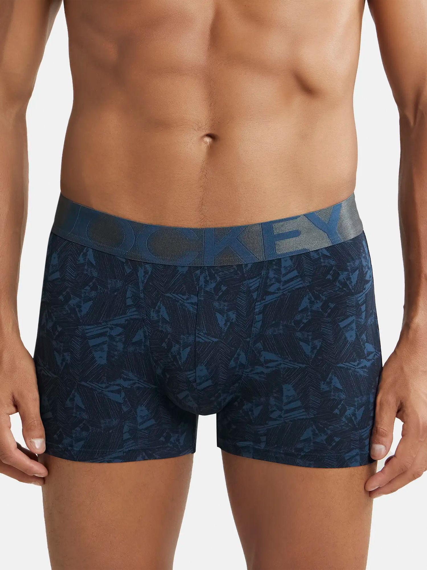 ic30 mens tactel microfiber printed trunk with moisture move treatment-blue