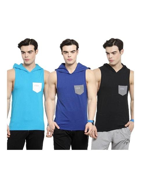 ic4 multicolor vests - pack of 3