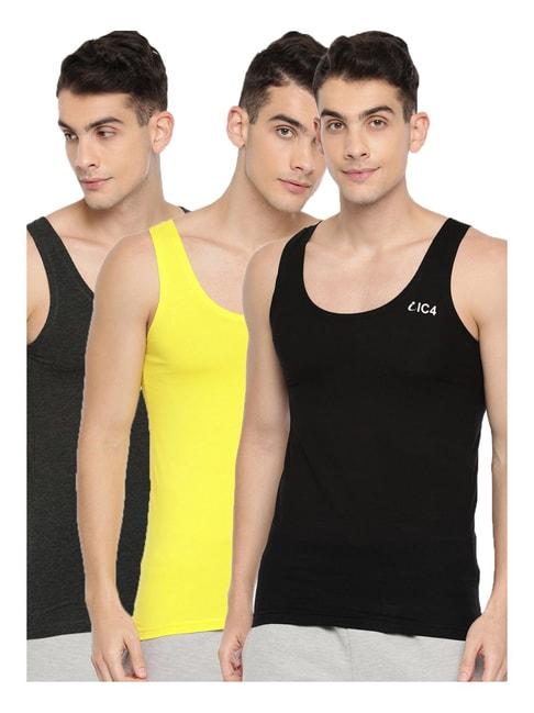 ic4 multicolor vests - pack of 3