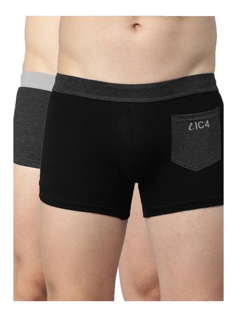 ic4 black & charcoal trunks - pack of 2