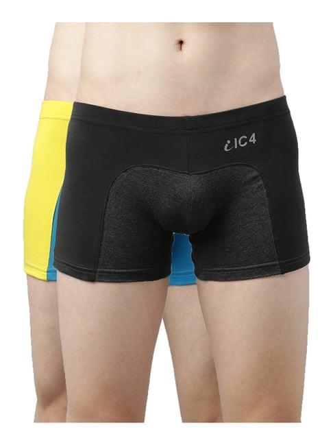 ic4 black & yellow trunks - pack of 2