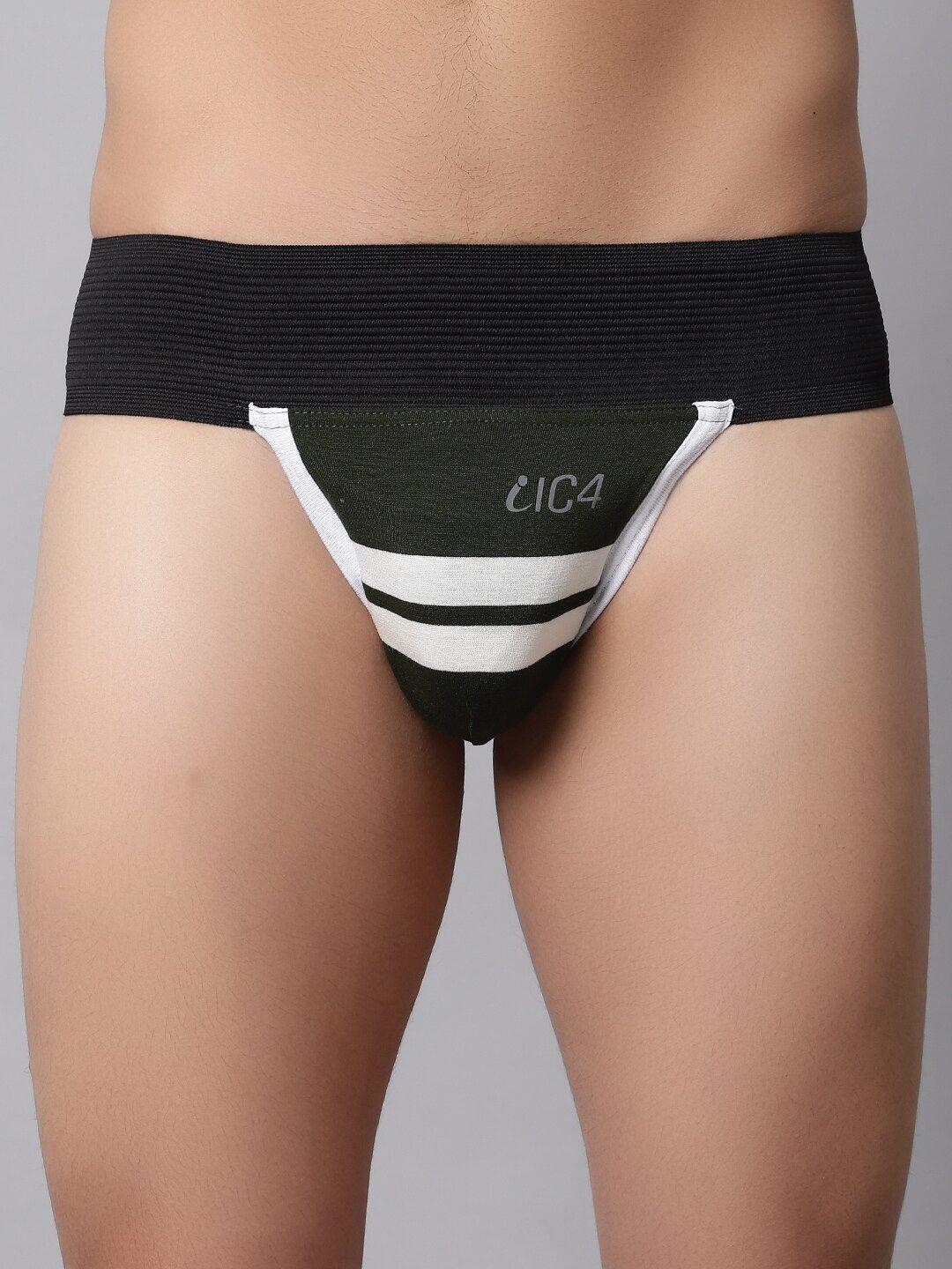 ic4 men striped gym supporter briefs