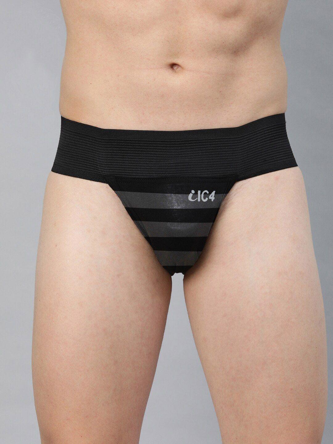 ic4 striped mid-rise anti bacterial sports briefs 0coal201