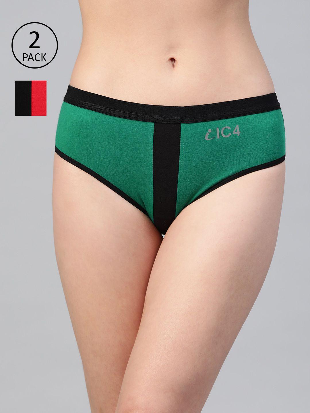 ic4 women pack of 2 striped hipster briefs 0br-mb-1005p2