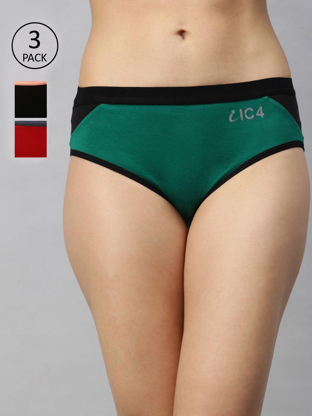 ic4 women pack of 3 designer hipster briefs 0bmr1006p3