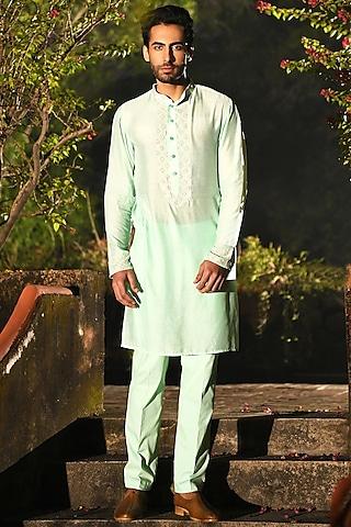 ice mint floral printed kurta set