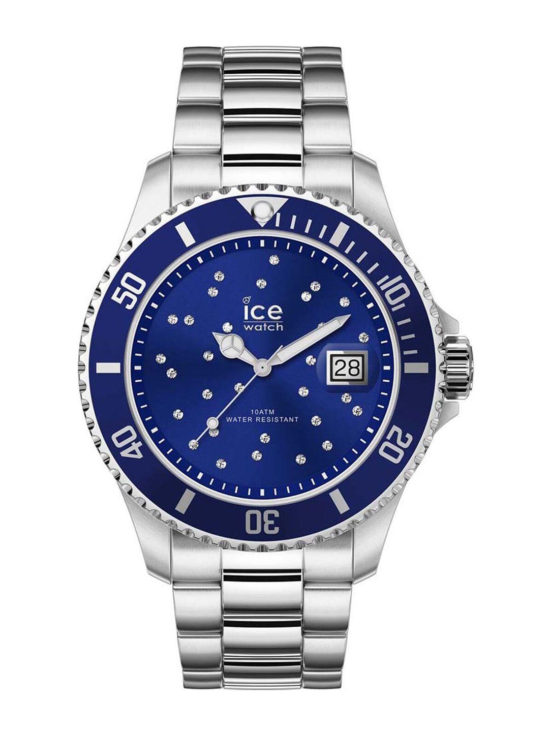 ice women blue & silver analogue watch 16773