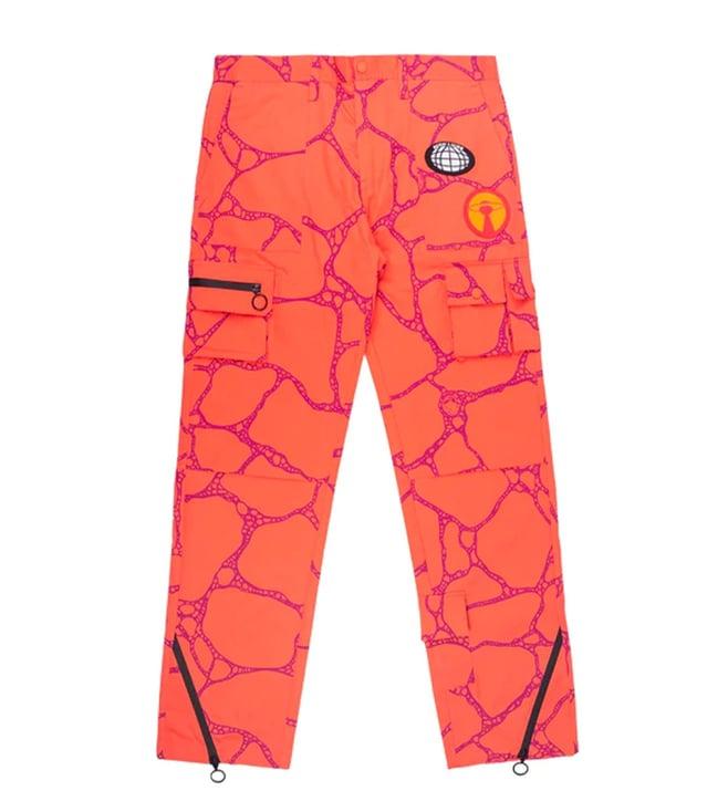 icecream capsul x orange expedition printed relaxed fit cargo pants