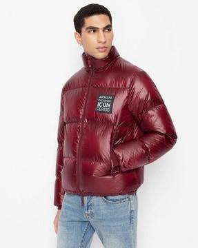icon logo patch puffer jacket