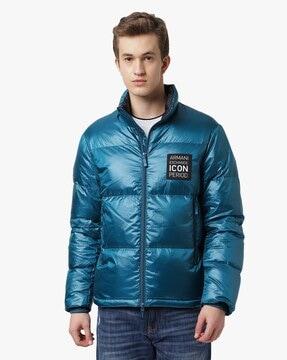 icon logo patch puffer jacket