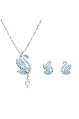 iconic swan stylish rhodium plated western women's jewellery set