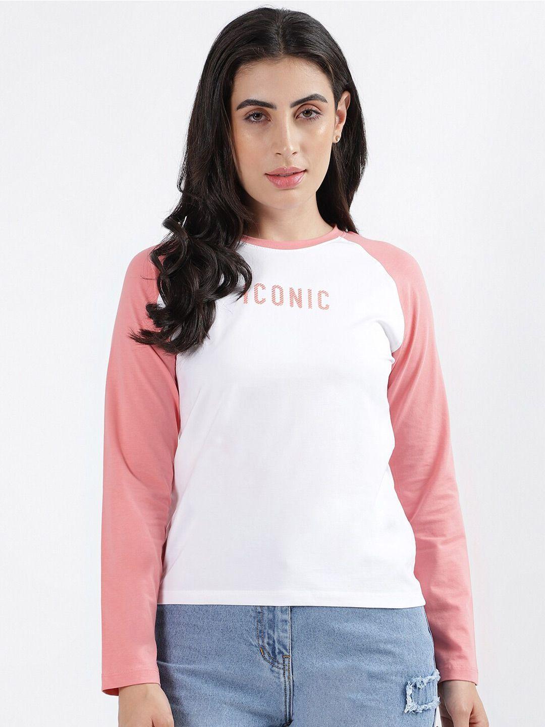 iconic typography printed casual t-shirt