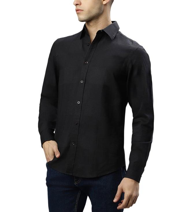 iconic black slim fit shirt